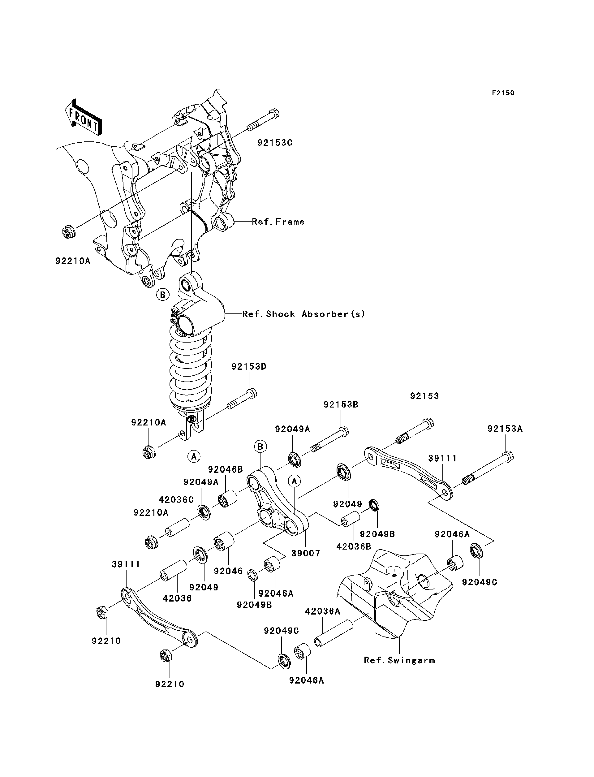 2011 Kawasaki NINJA® ZX™-14 (ZX1400CBF) Rear Suspension