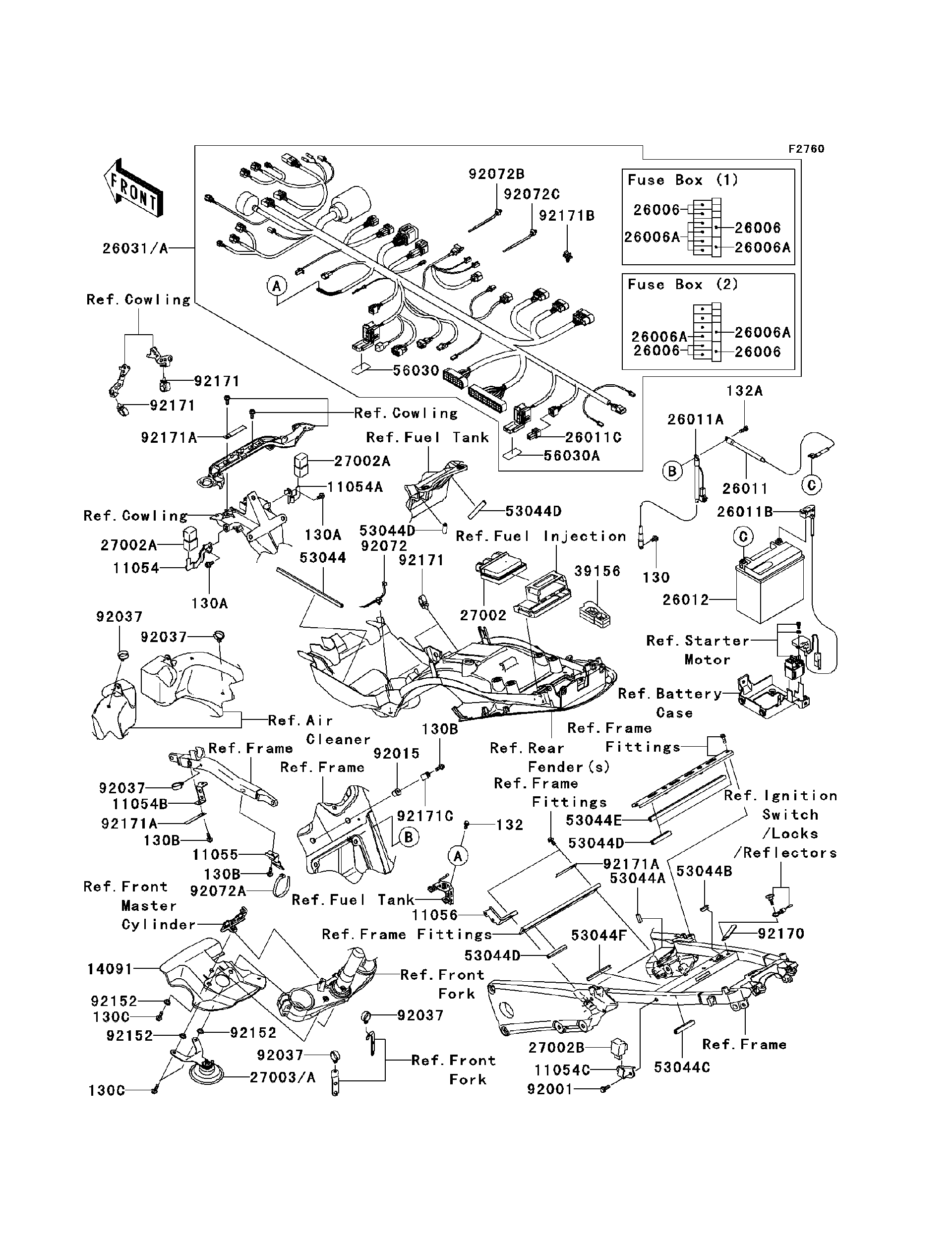 2011 Kawasaki Motorcycles Parts-Finder Diagrams | Cities