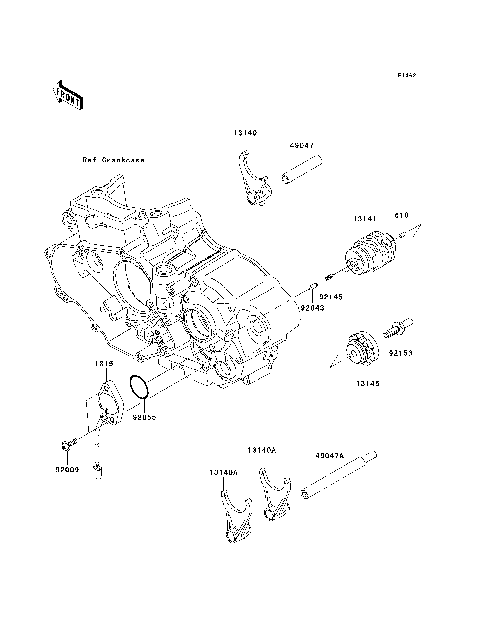 Gear Change Drum/Shift Fork(s)