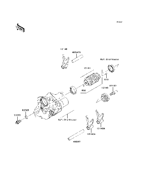 Gear Change Drum/Shift Fork(s)
