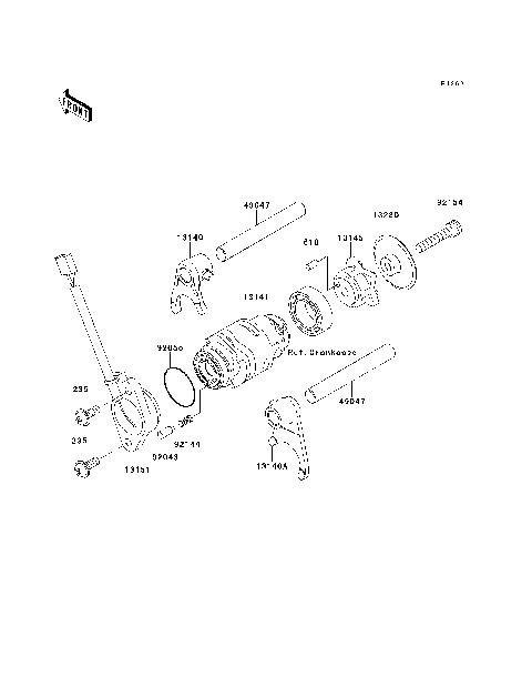 Gear Change Drum/Shift Fork(s)