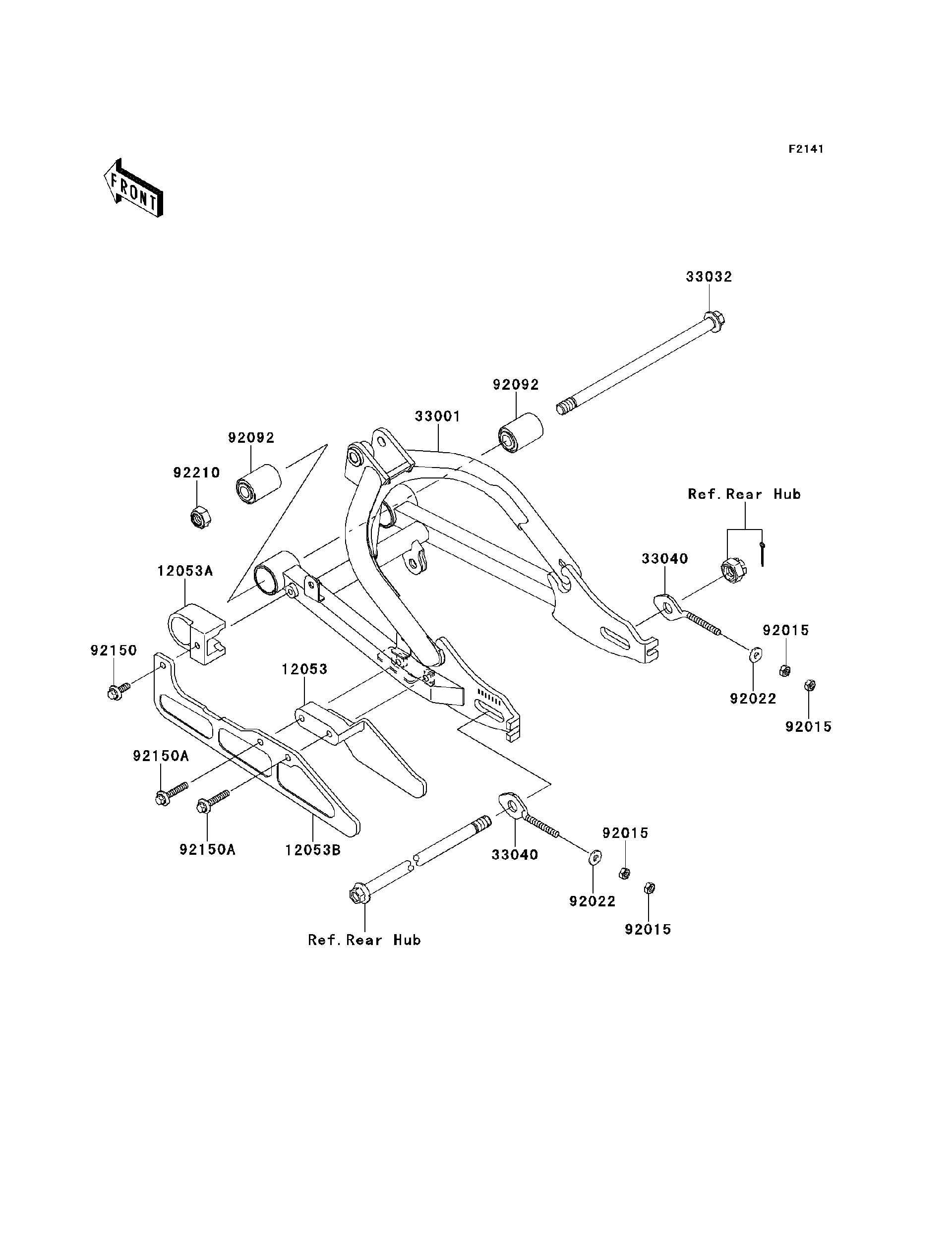 2014 Kawasaki KLX®110 (KLX110CEF) Swingarm Motorcycles Parts