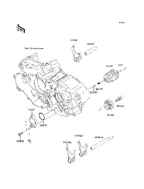 Gear Change Drum/Shift Fork(s)