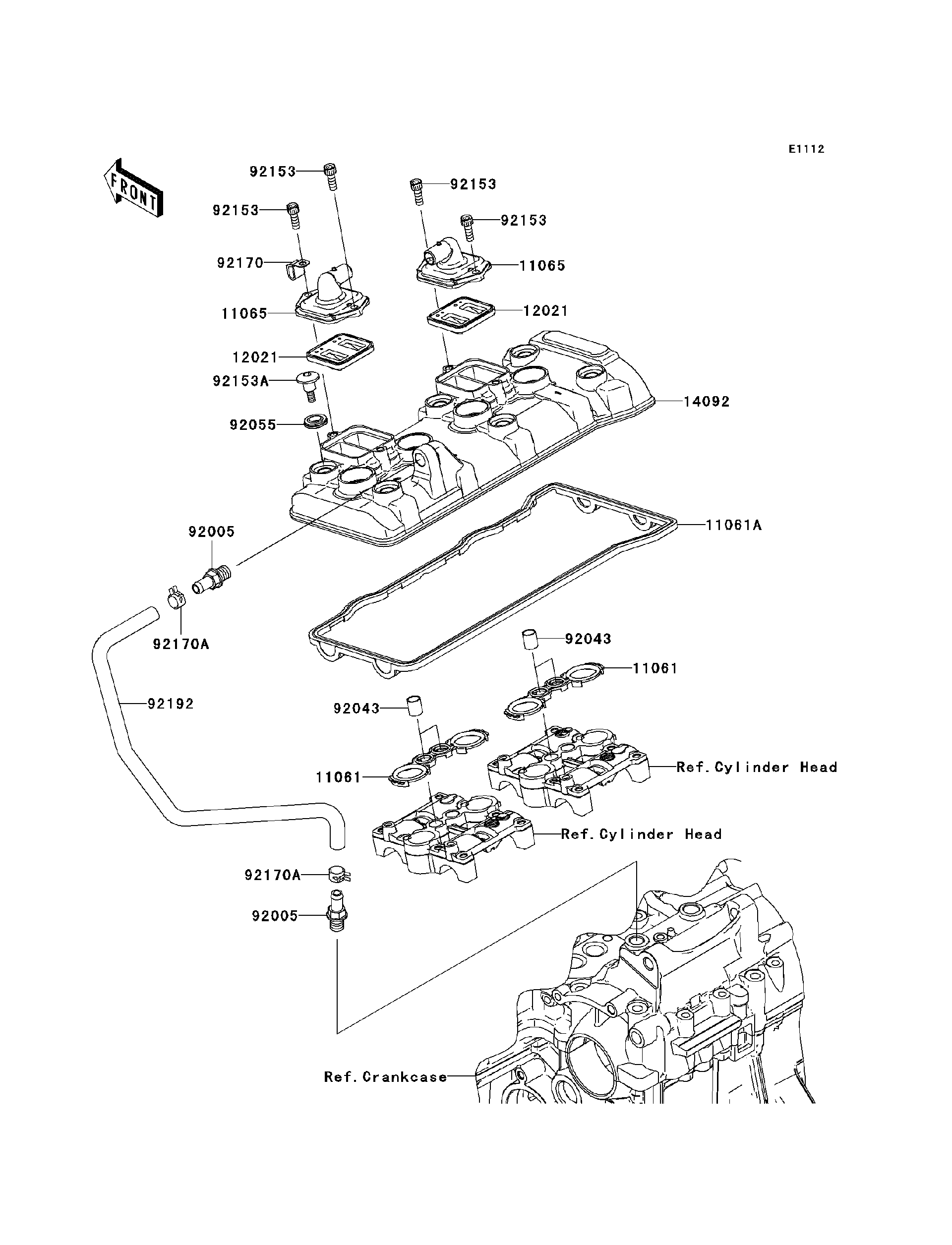 MARIページ 2012 Kawasaki NINJA® ZX™-6R (ZX600RCF) Cylinder Head Cover