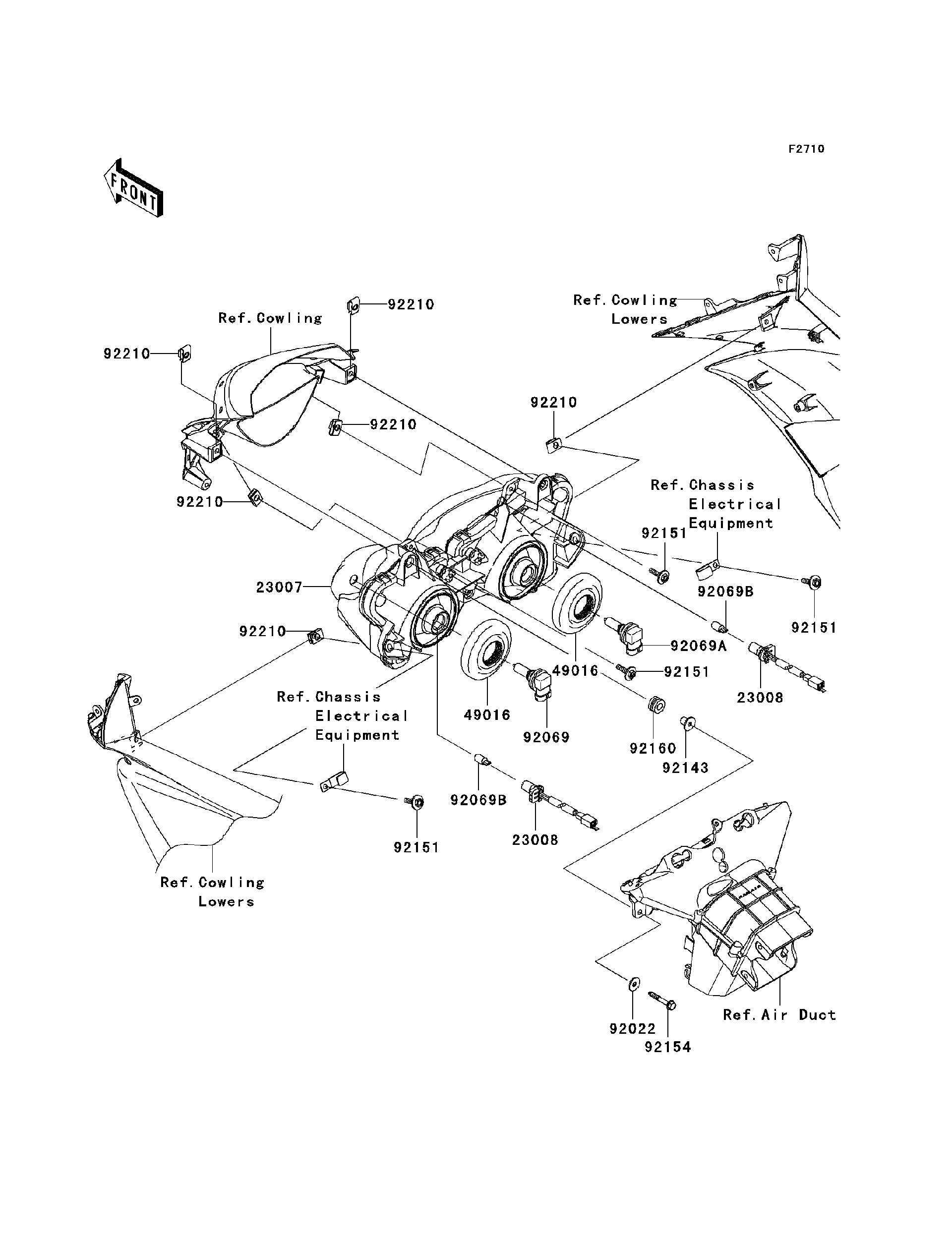 2012 Kawasaki NINJA® ZX™-6R (ZX600RCF) Headlight(s