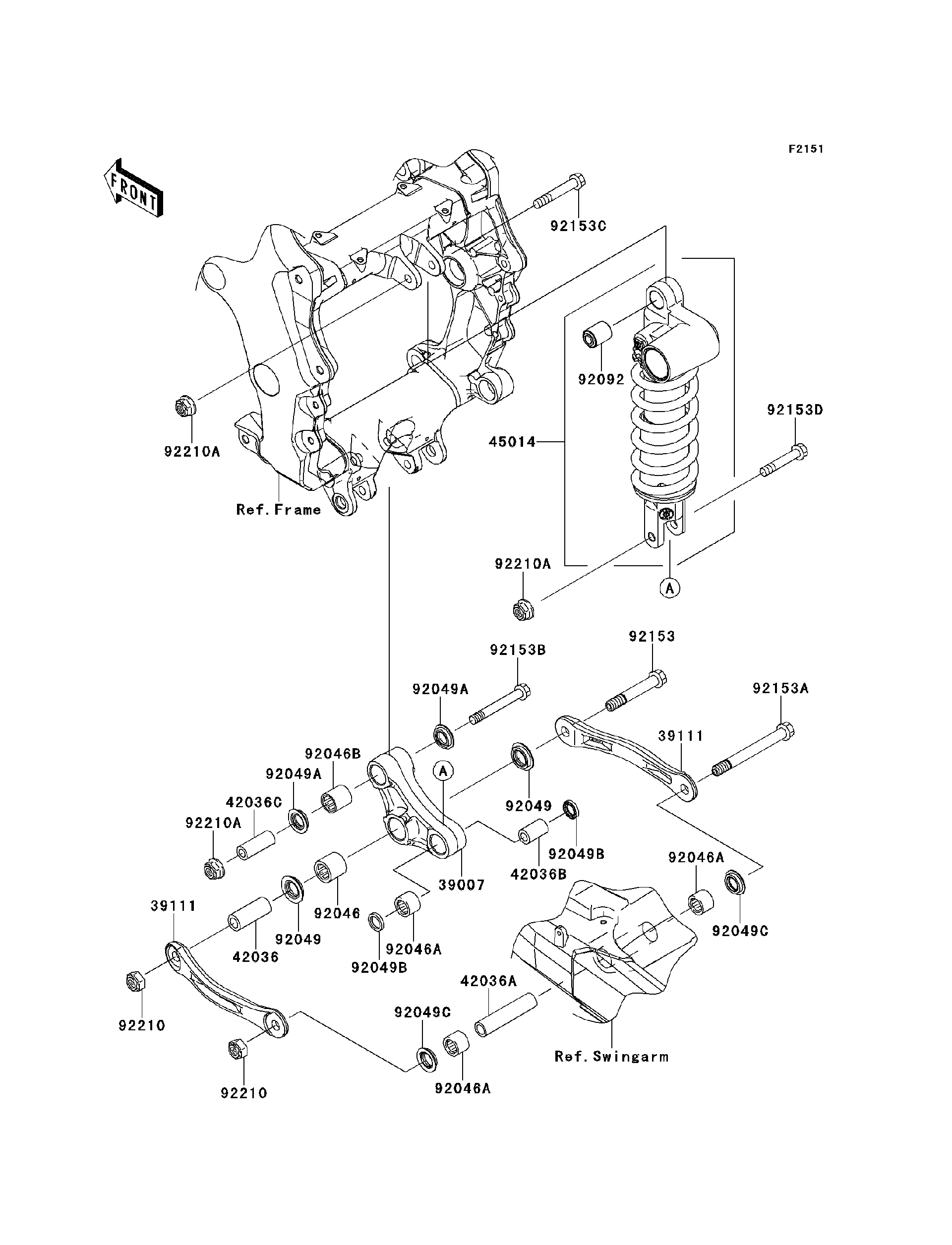 2013 Kawasaki NINJA® ZX™-14R (ZX1400EDF) Suspension/Shock Absorber