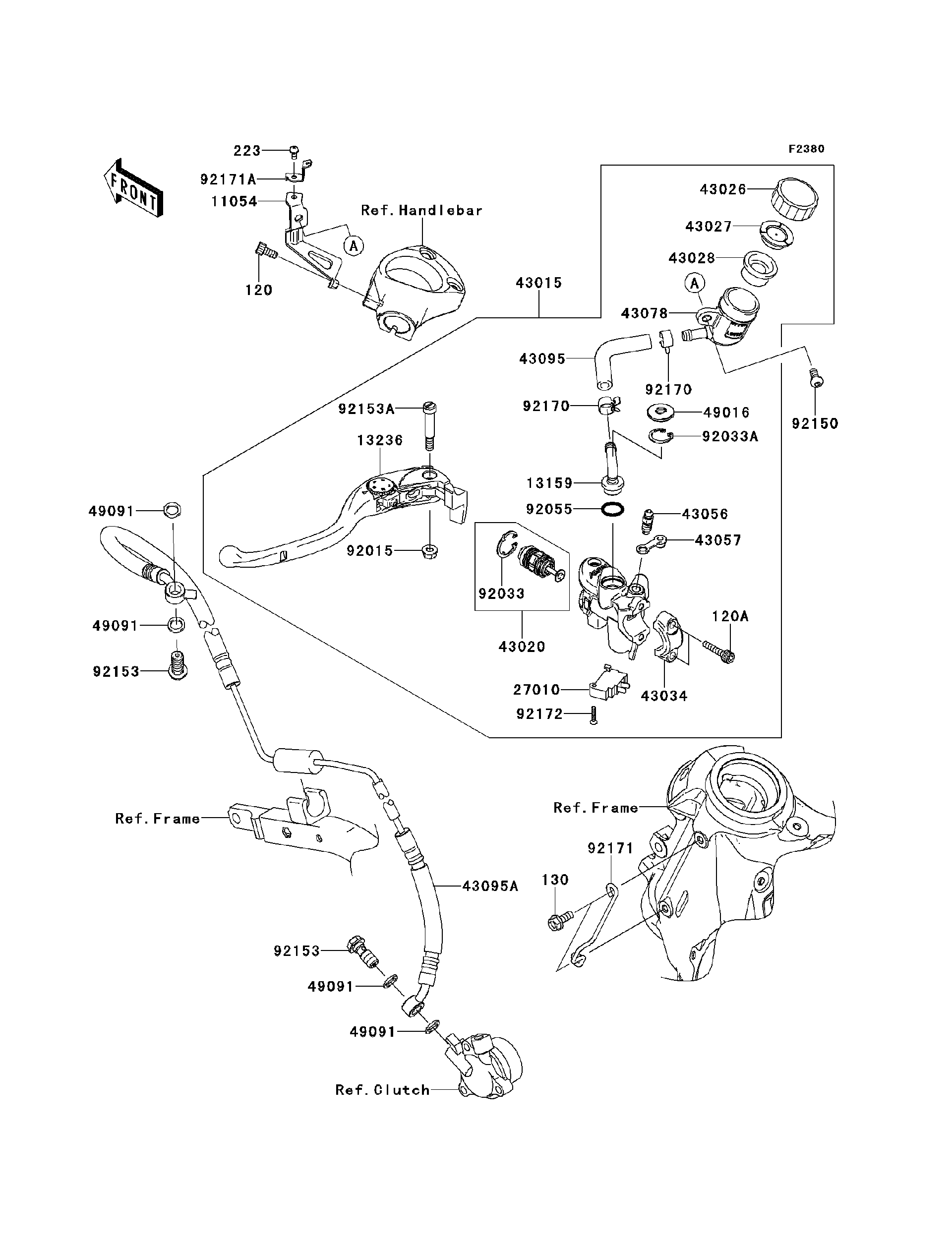 2013 Kawasaki NINJA® ZX™-14R (ZX1400EDF) Clutch Master