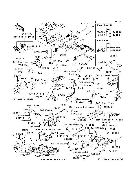 2012 Kawasaki NINJA® ZX™-14R (ZX1400ECF) Motorcycles Parts