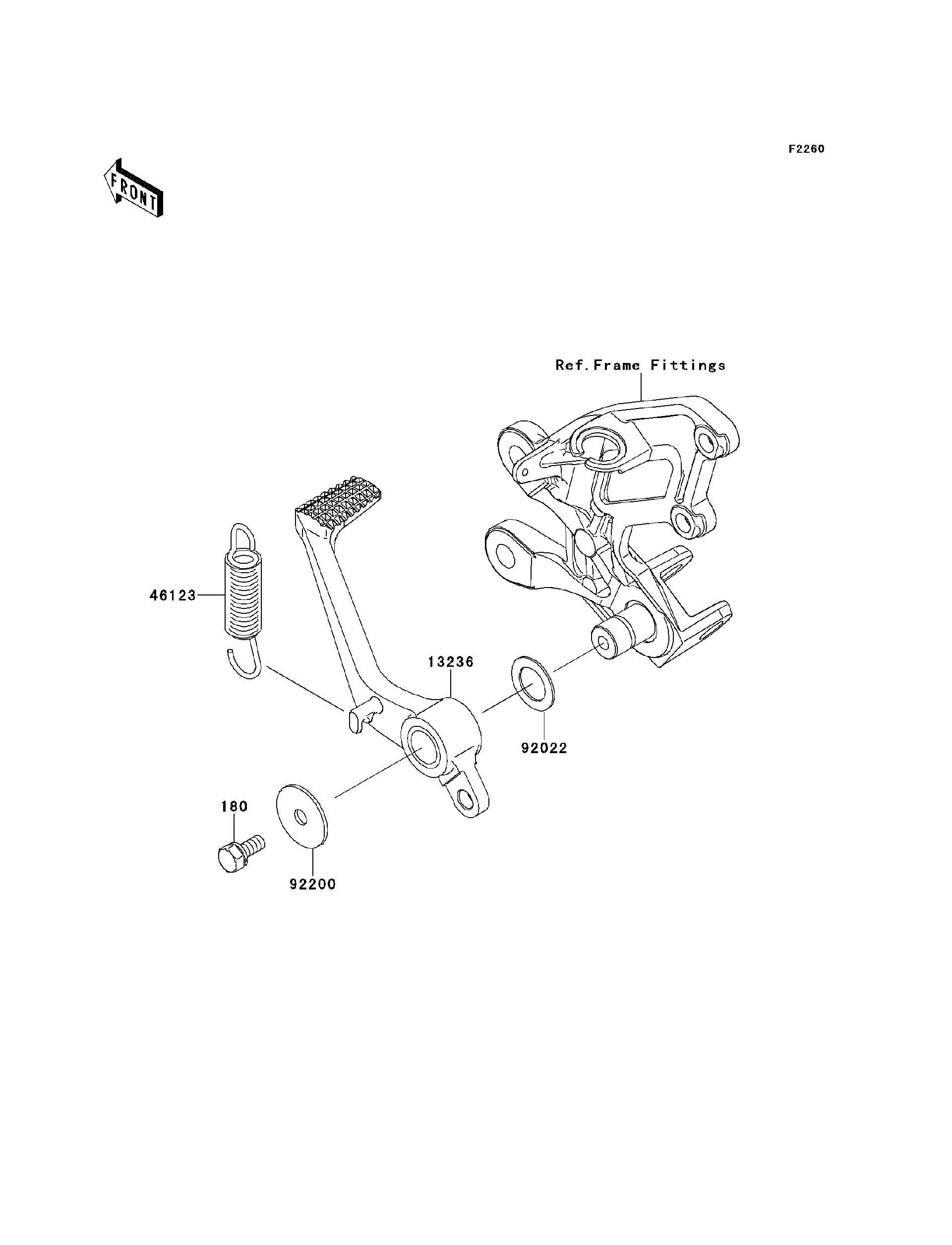 2014 Kawasaki NINJA® ZX™-14R ABS (ZX1400FEFA) Brake Pedal