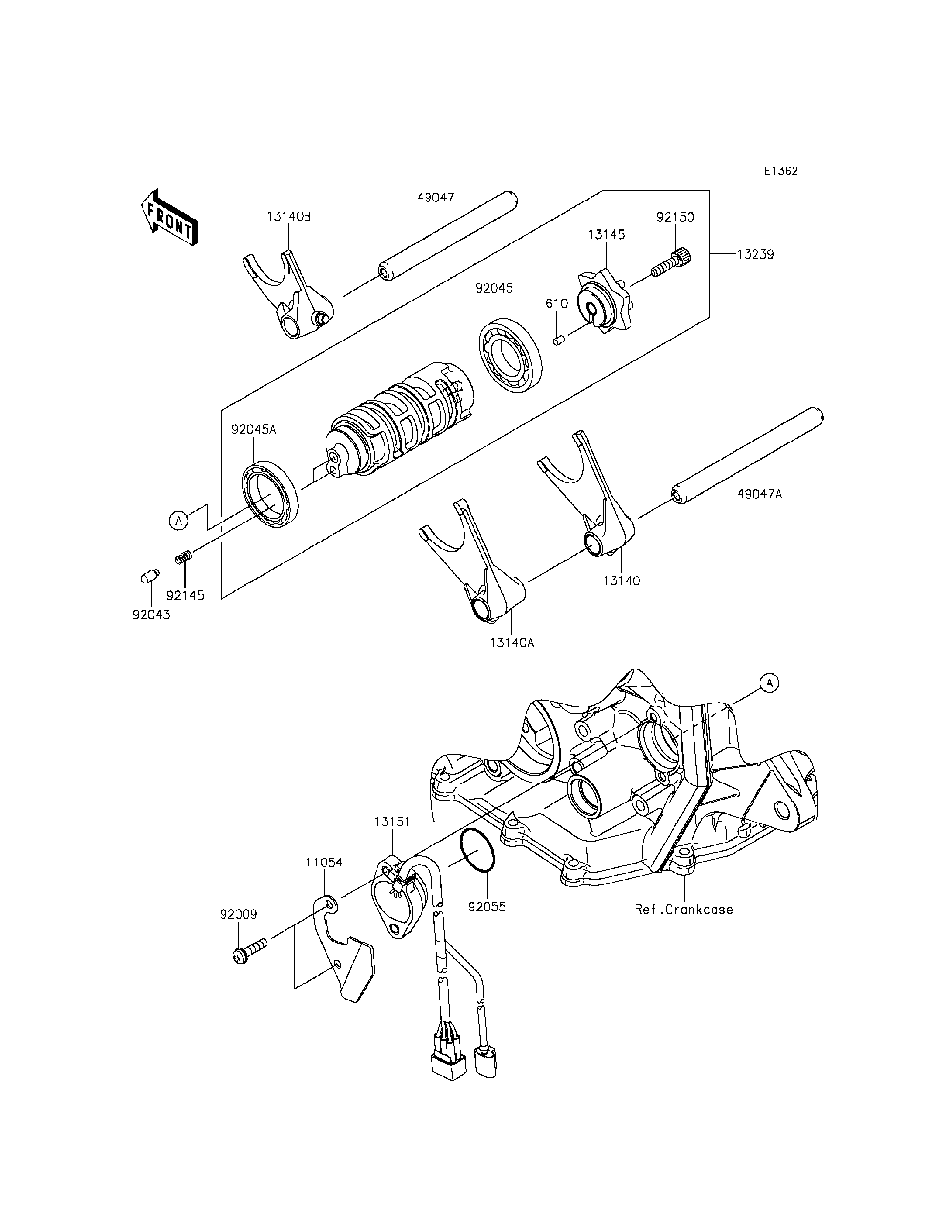 2014 Kawasaki NINJA® ZX™-6R (ZX636EEF) Gear Change Drum