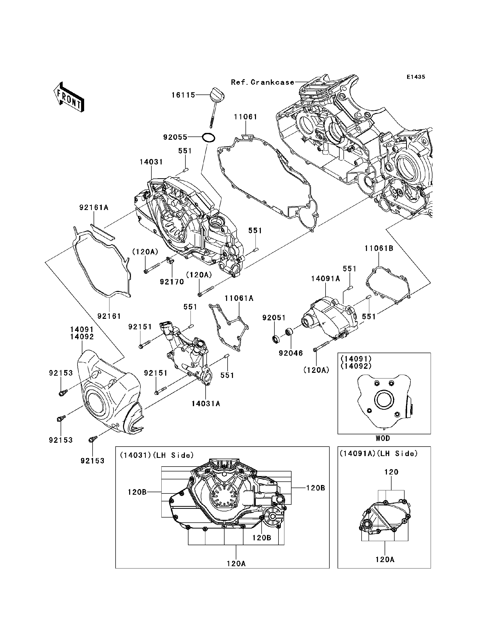 2014 Kawasaki VULCAN® 1700 NOMAD™ ABS (VN1700DEF) Left Engine