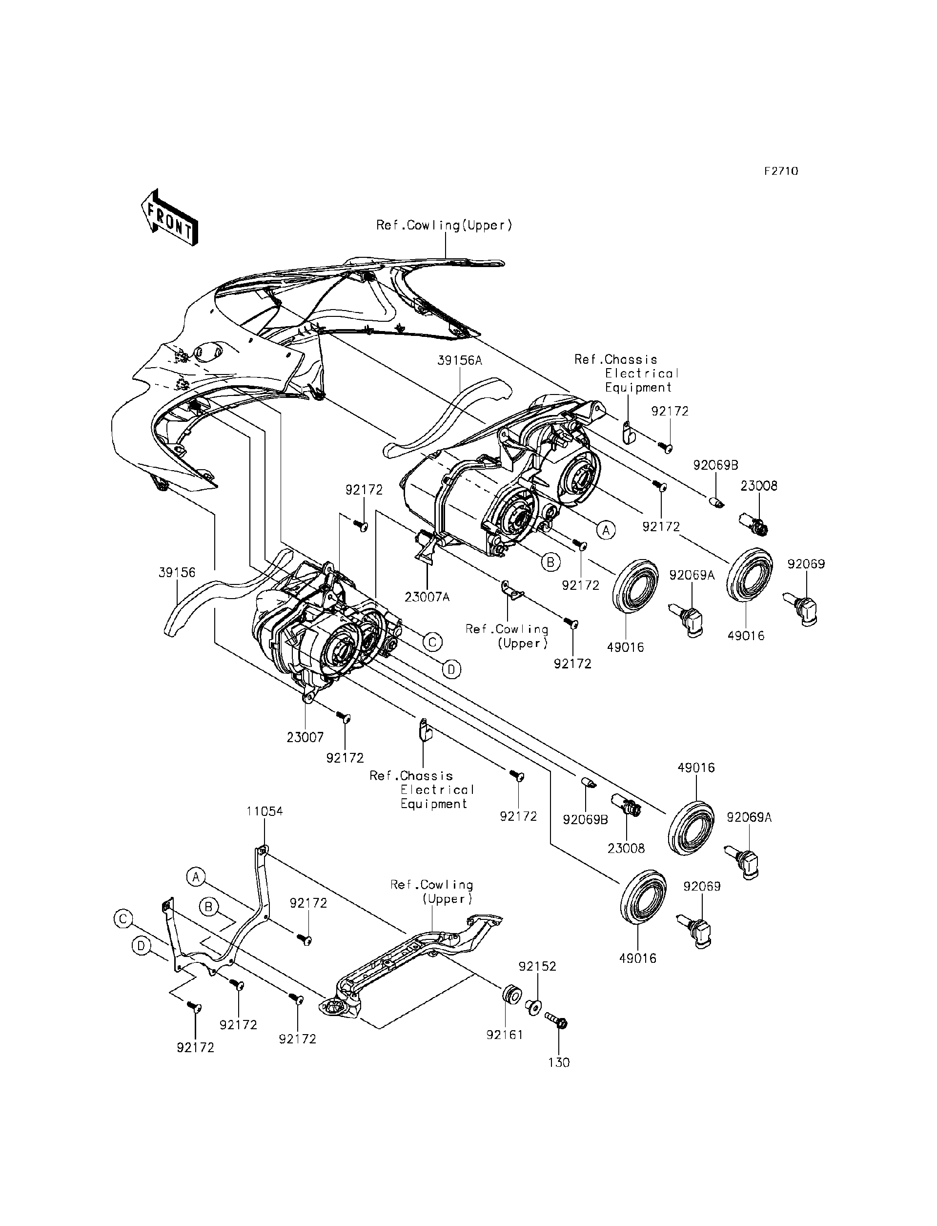 2014 Kawasaki NINJA® ZX™-14R (ZX1400EEFA) Headlight(s) Motorcycles