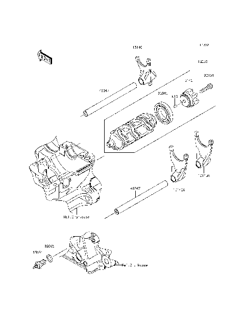 Gear Change Drum/Shift Fork(s)
