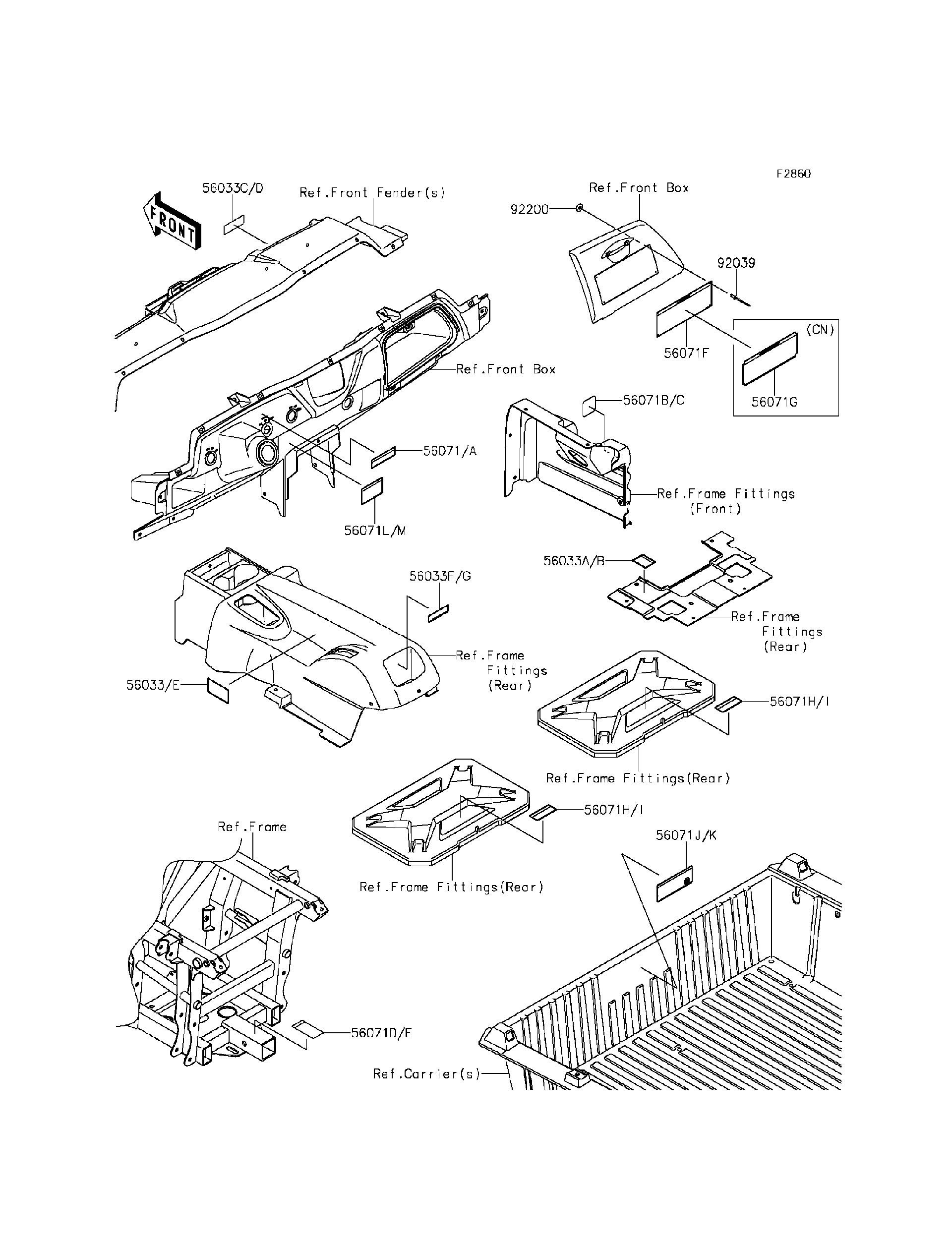 2015 Kawasaki TERYX® (KRF800BFF) Labels Utility Vehicles
