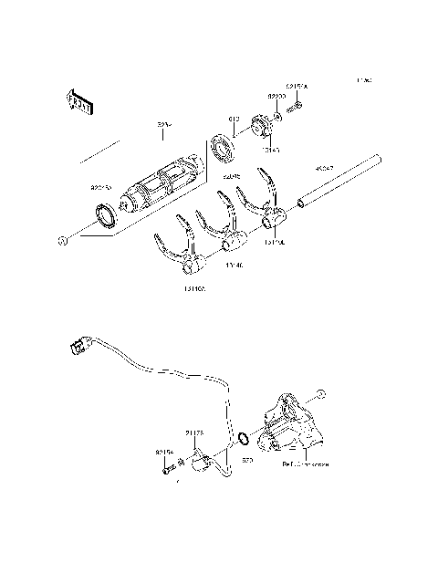 Gear Change Drum/Shift Fork(s)