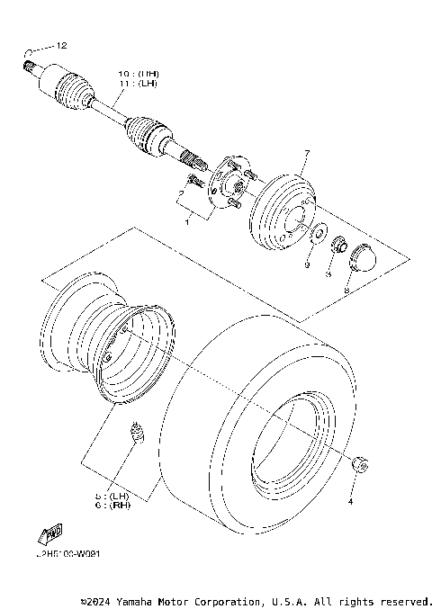 REAR AXLE & WHEEL