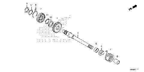 KICK STARTER SPINDLE