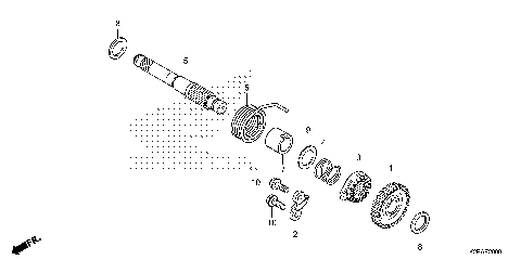 KICK STARTER SPINDLE