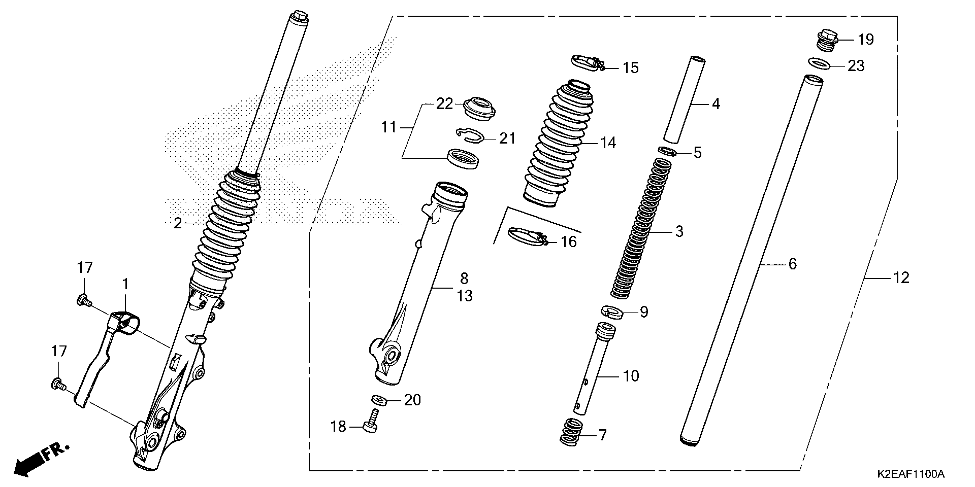 2023 Honda CT125A AC FRONT FORK Motorcycles Parts Finder