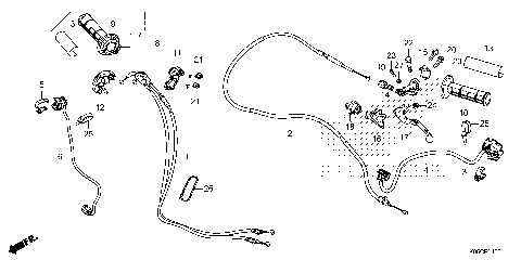 HANDLE LEVER@SWITCH@CABLE