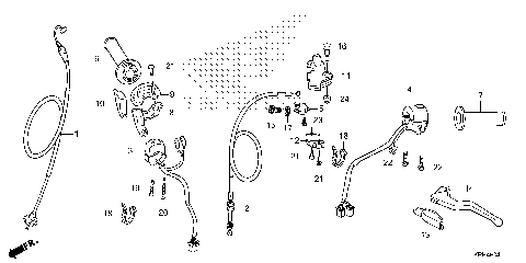 HANDLE LEVER@SWITCH@CABLE