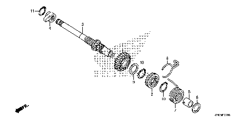 KICK STARTER SPINDLE