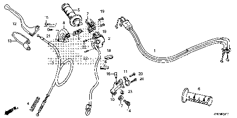 HANDLE LEVER@SWITCH@CABLE