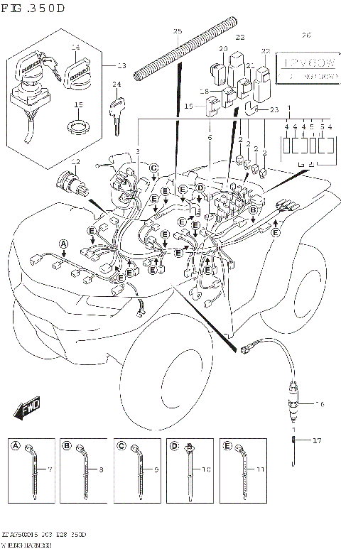 WIRING HARNESS (LT-A750X:(P03,P28))