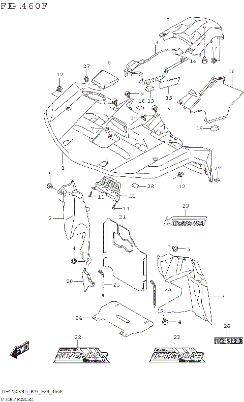 FRONT FENDER (LT-A750XPZ:(P03,P33))
