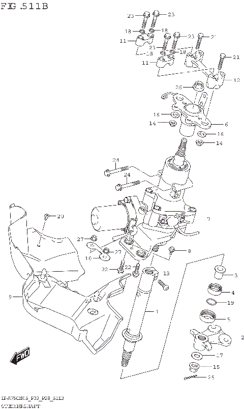 STEERING SHAFT (LT-A750XP)