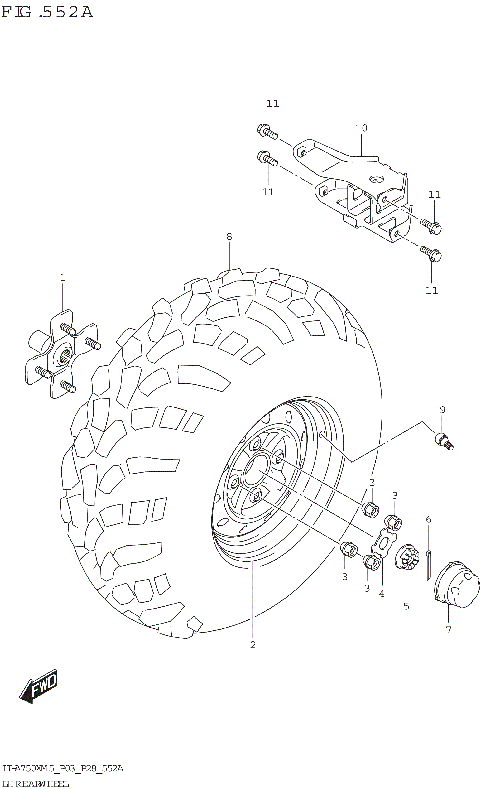 LH REAR WHEEL (LT-A750X)