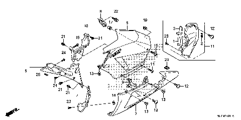 MIDDLE COWL@LOWER COWL (MJC4F4601A)
