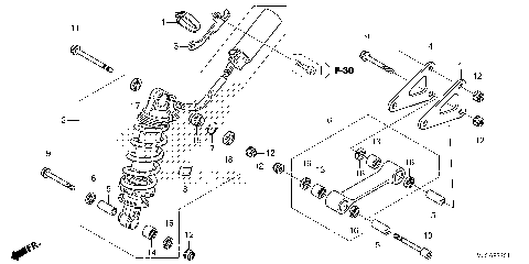 REAR SHOCK ABSORBER (2)