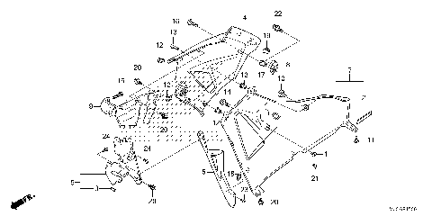 MIDDLE COWL@LOWER COWL (MJCAF4500)