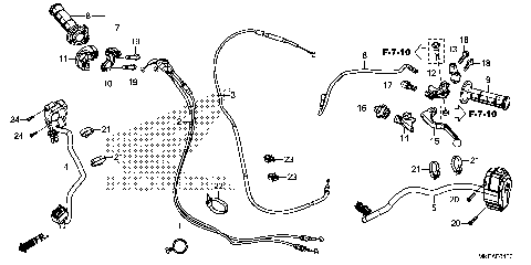 HANDLE LEVER@SWITCH@CABLE