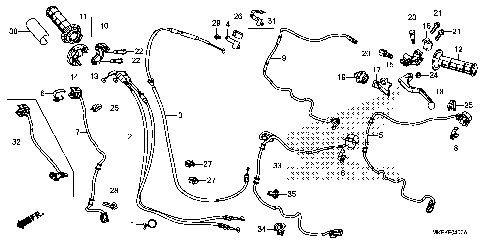 HANDLE LEVER@SWITCH@CABLE