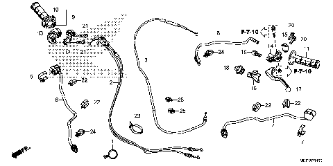 HANDLE LEVER@SWITCH@CABLE