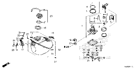 FUEL TANK (CRF450R/RWE)