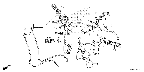 HANDLE LEVER@SWITCH@CABLE