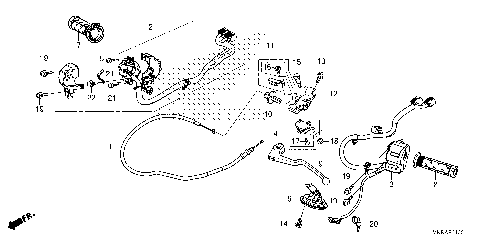 HANDLE LEVER@SWITCH@CABLE
