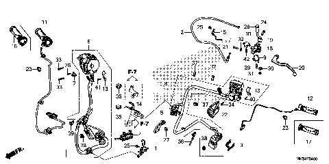 HANDLE LEVER@SWITCH@CABLE
