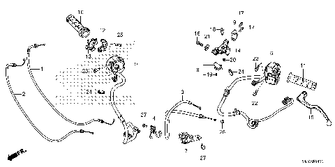 HANDLE LEVER@SWITCH@CABLE