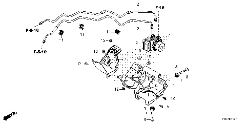 ABS MODULATOR@BRAKE PIPE