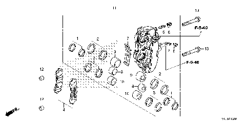 LEFT FRONT BRAKE CALIPER