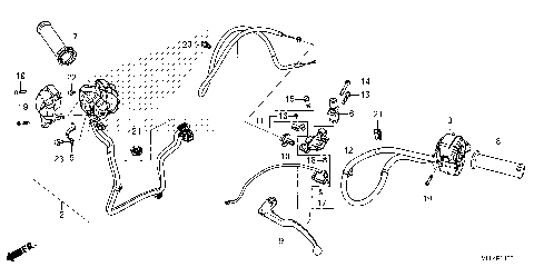 HANDLE LEVER@SWITCH@CABLE