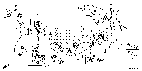 HANDLE LEVER@SWITCH@CABLE