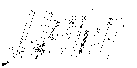 FRONT FORK (CRF1100A/D)