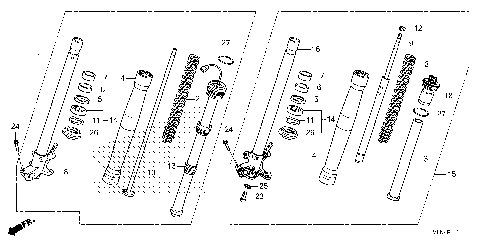 FRONT FORK (CRF1100A4/D4)