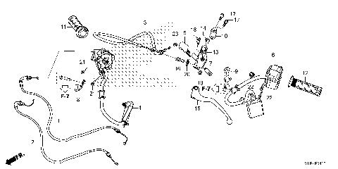HANDLE LEVER@SWITCH@CABLE