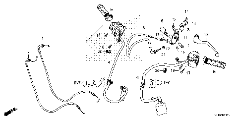 HANDLE LEVER@SWITCH@CABLE